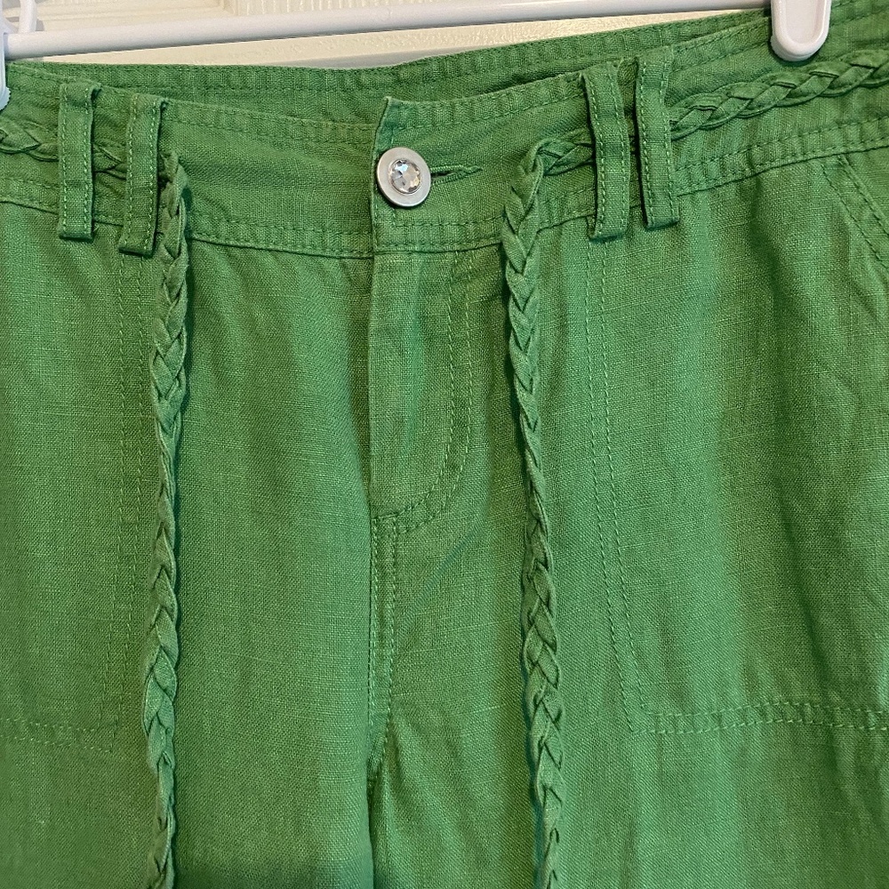 INC INT. LINEN GREEN PANTS SIZE 4